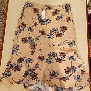 NWT Banana Republic Floral Midi Skirt - Size 4